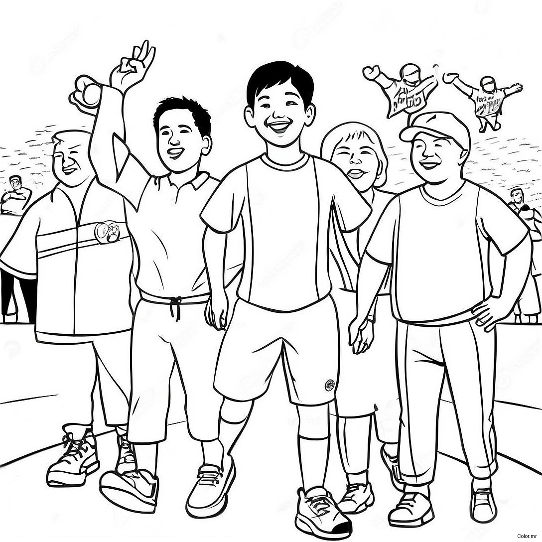 Athletes Competing In The Special Olympics Coloring Page 63940 52893