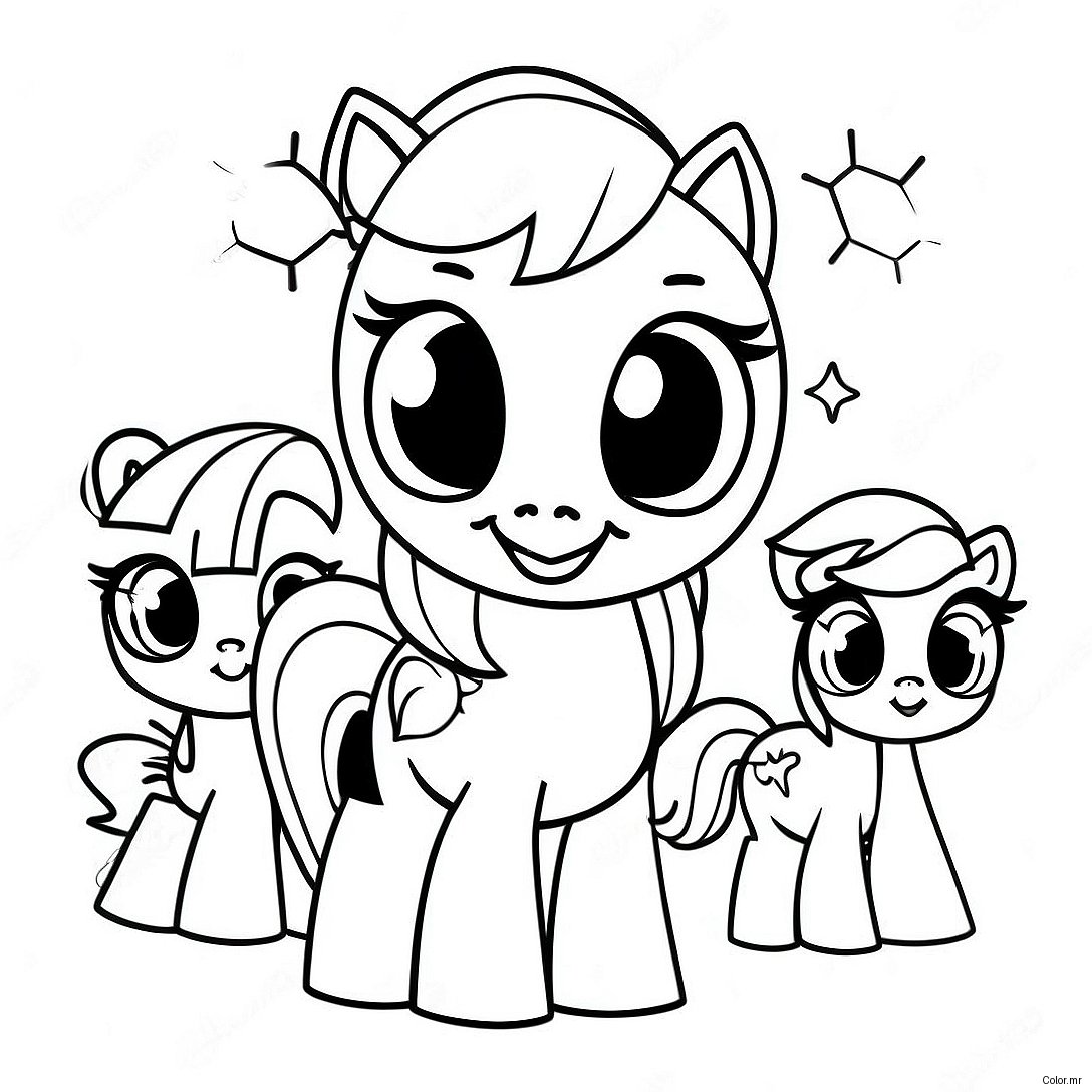 Cute My Little Pony Cutie Mark Crew Friends Coloring Page 61177 50730
