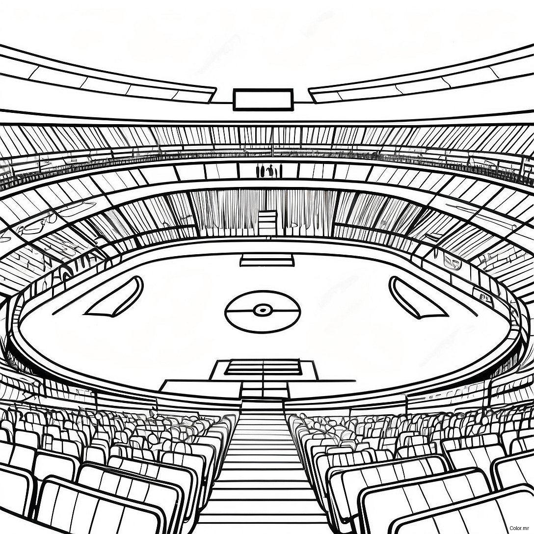 Exciting Football Stadium Under The Lights Coloring Page 48065 39973