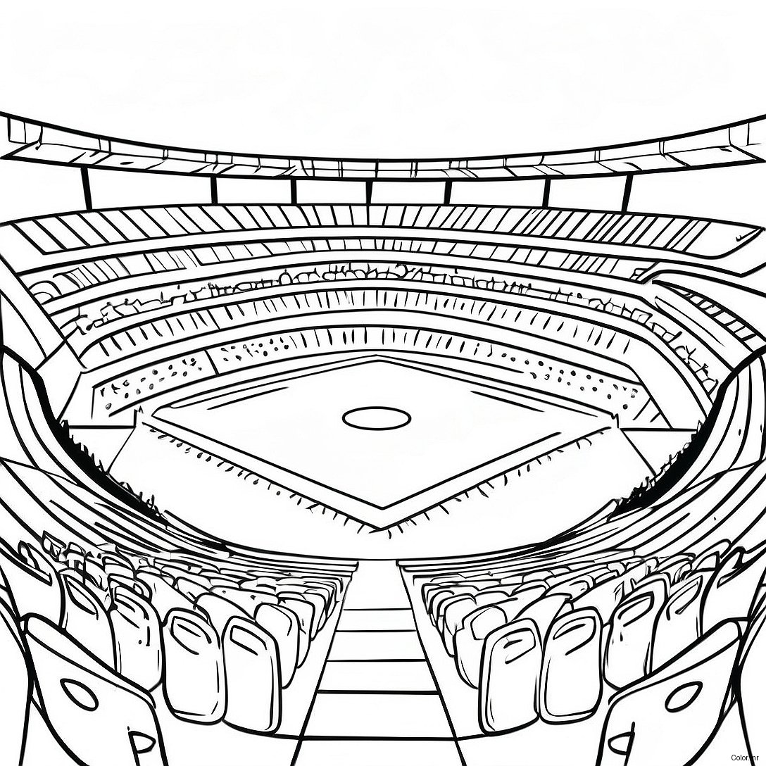 Exciting Football Stadium Under The Lights Coloring Page 48065 39975