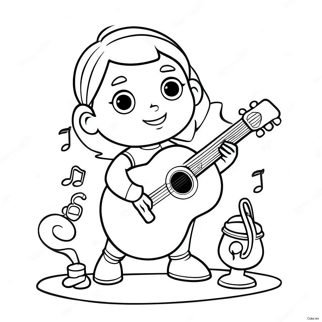 June From Little Einsteins Playing With Musical Instruments Coloring Page 72835 60140