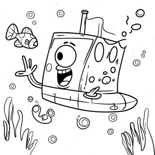 Kolorowanka Spongebob Kanciastoporty W Podwodnej Przygody 10378-8518