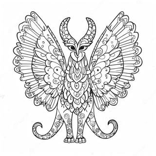 Kolorowanka Kolorowy Alebrije Z Skrzydlami 10428-8558