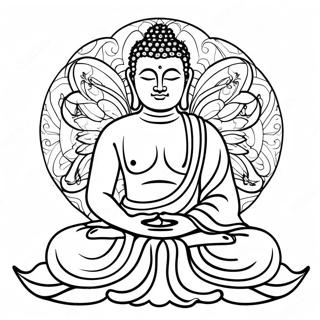 Kolorowanka Z Pokojowym Budda Medytujacym 11238-9215