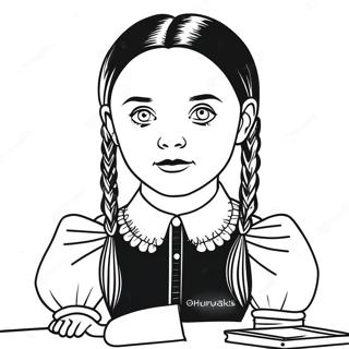 Kolorowanka Z Wednesday Addams 11447-9380