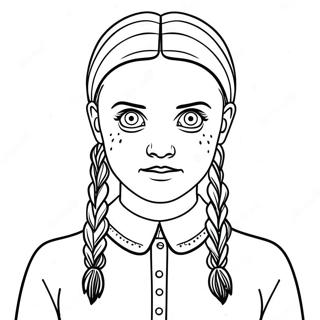 Kolorowanka Z Straszliwa Wednesday Addams 11448-9383