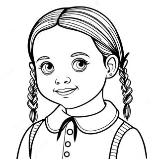 Kolorowanka Z Straszliwa Wednesday Addams 11448-9384