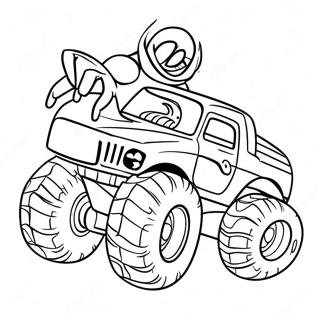 Spiderman Monster Truck Kolorowanki