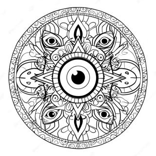 Kolorowanka Z Kolorowym Mandala Zlego Oka 12658-10536