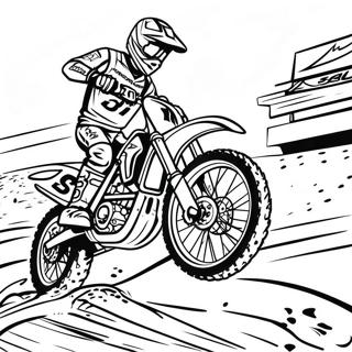 Kolorowanka Z Wyscigiem Motocykli Terenowych Supercross 13417-11134