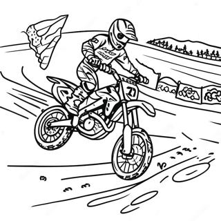 Kolorowanka Z Wyscigiem Motocykli Terenowych Supercross 13417-11136