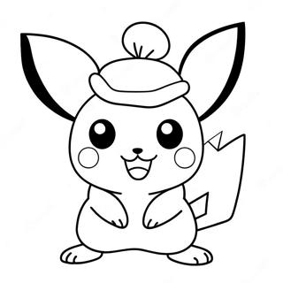 Pikachu W Czapce Swietego Mikolaja Kolorowanka 14139-11713