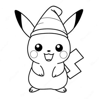 Pikachu W Czapce Swietego Mikolaja Kolorowanka 14139-11714