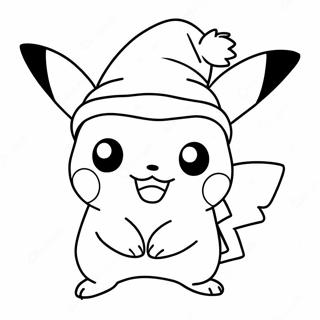 Pikachu W Czapce Swietego Mikolaja Kolorowanka 14139-11716