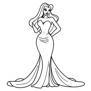 Jessica Rabbit W Glamour Sukience Do Kolorowania 14620-12089