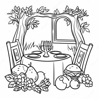 Kolorowanka Z Stolem Sederowym Tu Bishvat 14890 12324