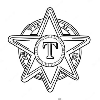 Kolorowanka Logo Texas Rangers 15620-13215