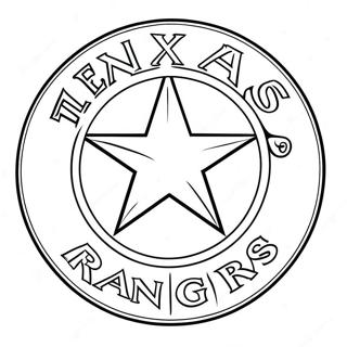 Kolorowanka Logo Texas Rangers 15620-13216