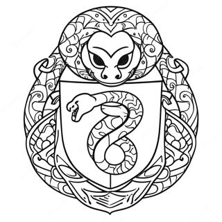 Kolorowanka Z Emblematem Weza Slytherinu 16072-13572