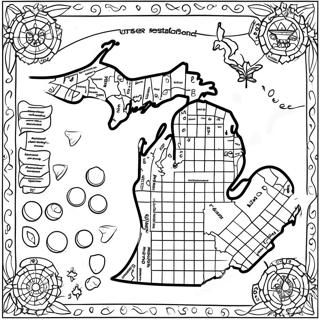 Kolorowanka Z Mapa Stanu Michigan 16301-13750