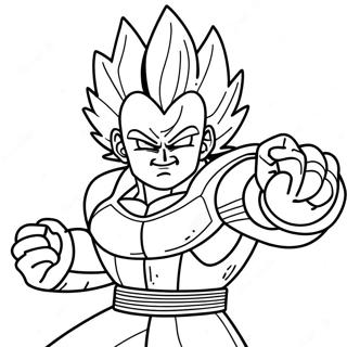 Kolorowanka Super Saiyan Vegety W Bitwie 18226-15274