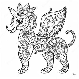 Kolorowanka Kolorowych Alebrijes Z Wzorami 18696-15649