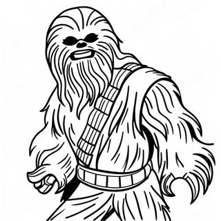 Kolorowanka Z Chewbacca W Pozie Bojowej 19189-16041