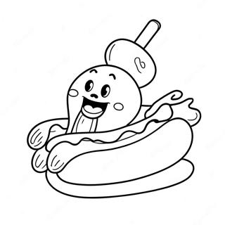 Uroczy Kreskowkowy Hot Dog Kolorowanka 19819-18506