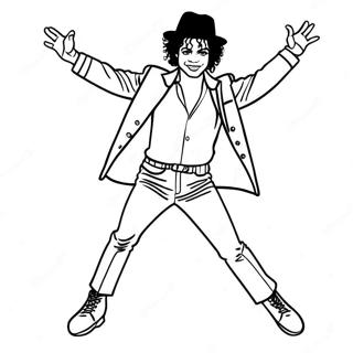 Michael Jackson Tanczacy Moonwalk Kolorowanka 1982-1629