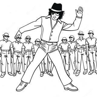 Michael Jackson Tanczacy Moonwalk Kolorowanka 1982-1631