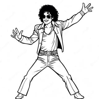 Michael Jackson Tanczacy Moonwalk Kolorowanka 1982-1632