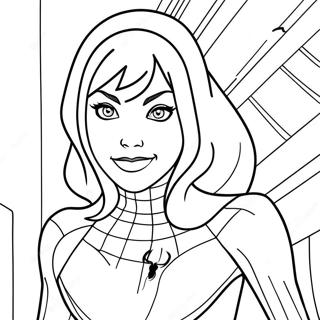 Gwen Stacy W Kostiumie Spider Mana Kolorowanka 21023-19433