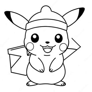 Pikachu W Czapce Mikolaja Kolorowanka 21053-19457