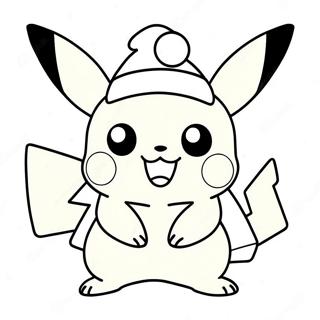 Pikachu W Czapce Mikolaja Kolorowanka 21053-19459