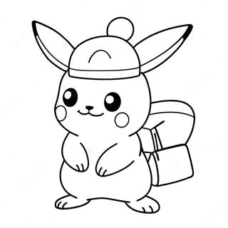 Pikachu W Czapce Mikolaja Kolorowanka 21053-19460