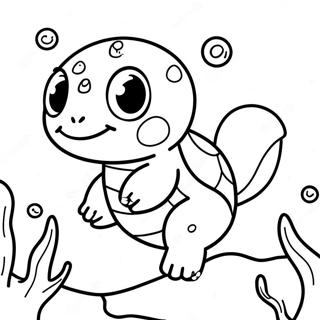 Uroczy Squirtle Plywajacy Kolorowanka 2112-1736