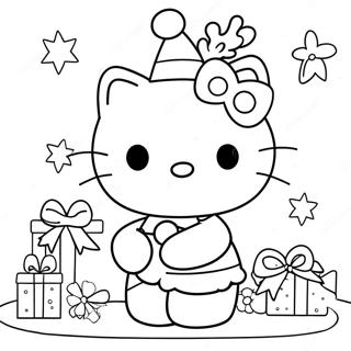 Kolorowanka Z Hello Kitty Na Swieta 21522-19828