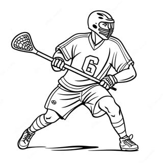 Zawodnik Lacrosse W Akcji Kolorowanka 22464-20717