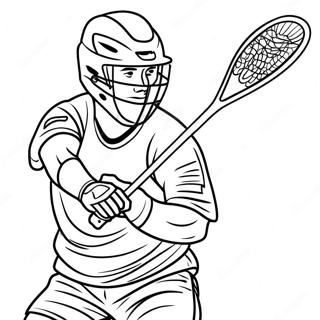 Zawodnik Lacrosse W Akcji Kolorowanka 22464-20718