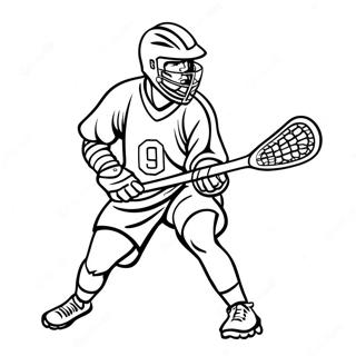 Zawodnik Lacrosse W Akcji Kolorowanka 22464-20719