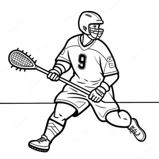 Zawodnik Lacrosse W Akcji Kolorowanka 22464-20720