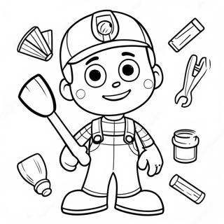 Kolorowanka Z Handy Manny Z Narzedziami 22804-20984