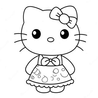 Kolorowanka Z Hello Kitty W Uroczej Sukience 22814-20992