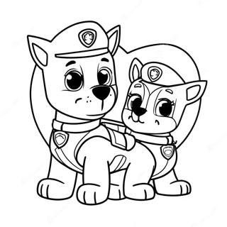 Kolorowanka Z Paw Patrol Na Walentynki 23053-21178