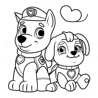 Kolorowanka Z Paw Patrol Na Walentynki 23053-21179