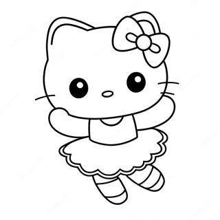 Kolorowanka Z Konturami Baleriny Hello Kitty 23293-21371