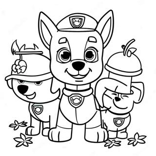 Kolorowanka Paw Patrol Na Swieto Dziekczynienia 23553-21749