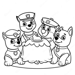 Kolorowanka Uroczych Postaci Paw Patrol Na Swieto Dziekczynienia 23554-21582