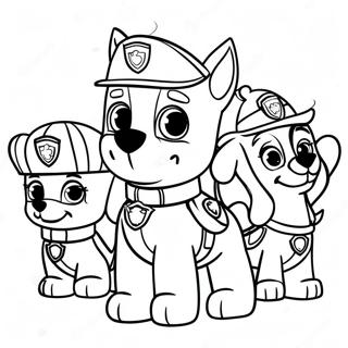 Kolorowanka Uroczych Postaci Paw Patrol Na Swieto Dziekczynienia 23554-21753