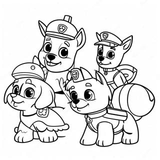 Kolorowanka Uroczych Postaci Paw Patrol Na Swieto Dziekczynienia 23554-21754